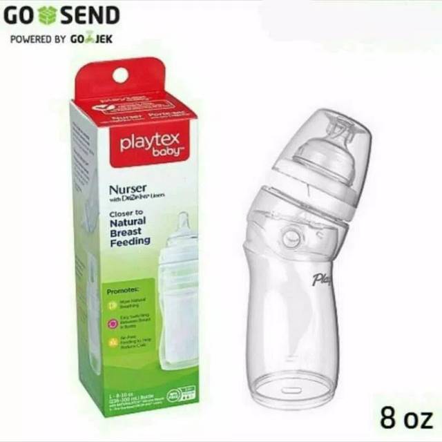 PLAYTEX BOTTLE DROPINS 8OZ WITH LINER WIDE NECK/BOTOL SUSU