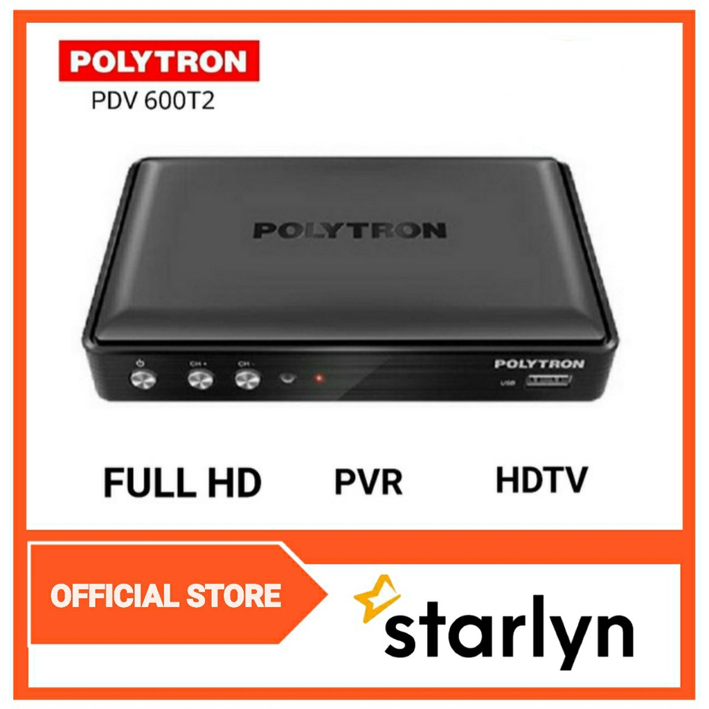 Polytron PDV 600T2 Set Top Box Alat Penerima Siaran TV Digital Full HD
