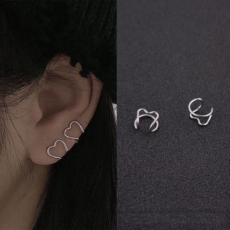 Roselife 1pc Anting Klip Telinga / Bibir Palsu Multifungsi Bahan Stainless Steel Untuk Pria / Wanita