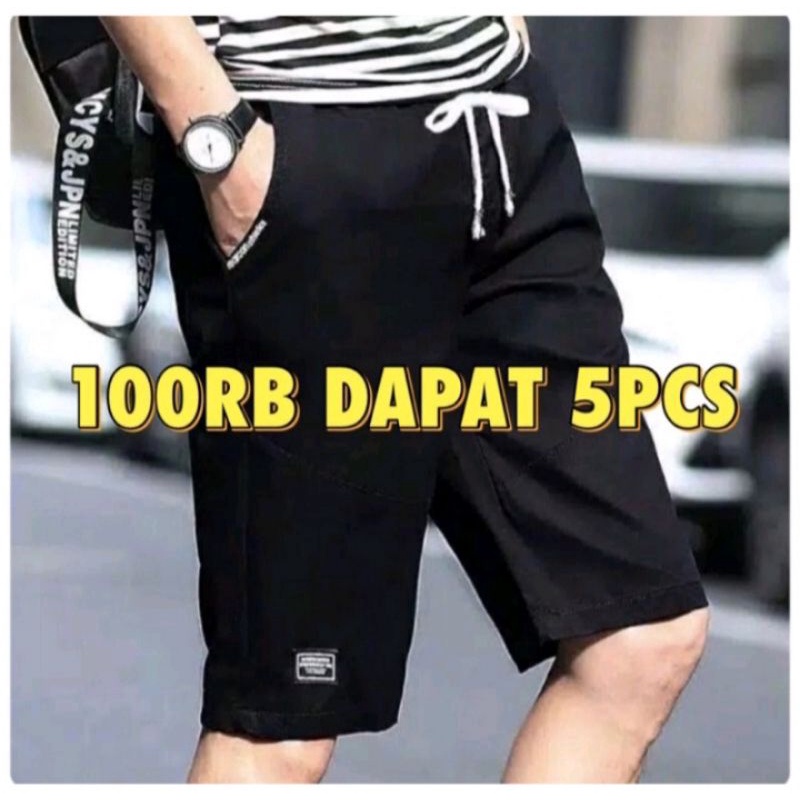 ( Termurah ) TERLARIS CELANA PENDEK CHINOS PRIA DEWASA 100 RIBU DAPAT 5