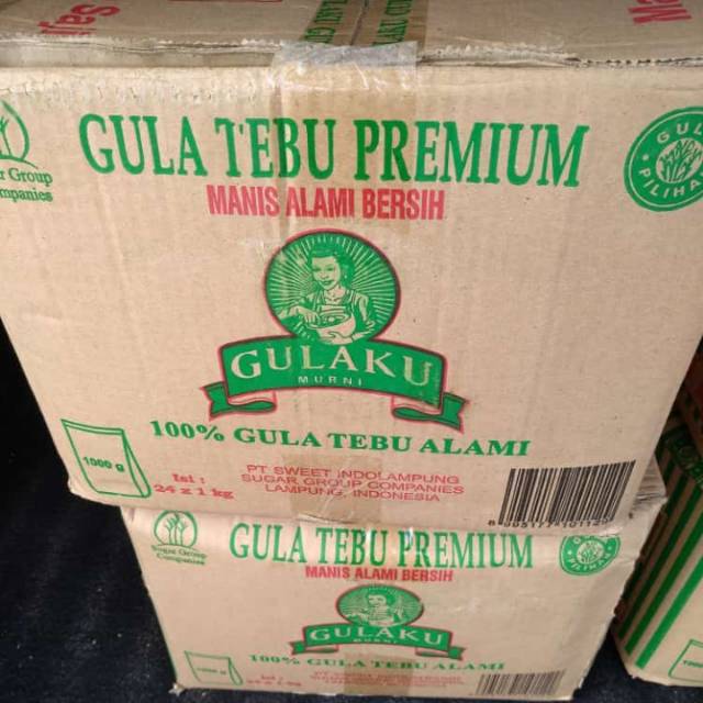 [1 Karton = 24 pcs × 1Kg] GULAKU Gula Pasir Premium Gula Tebu Manis Alami Bersih