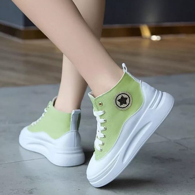 JURAGAN ONLEN - ALSTAR CONVRESE Boots Korean Style Sneakers IMMPORT Wanita Sepatu Semi Boot Bot Fashion Sneaker Tali Cantik Model Terbaru Paling Dicari Produk Lokal Kualitas Import-1