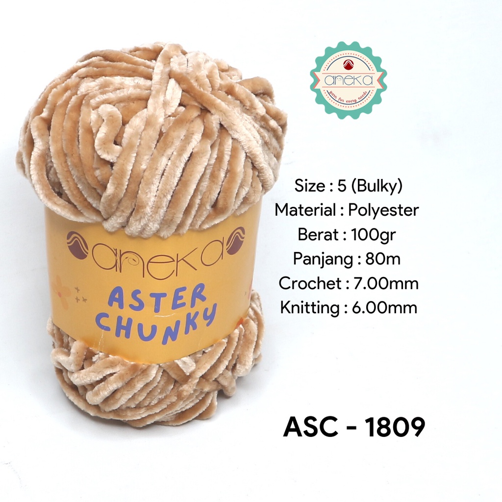 Benang Rajut Bludru Aster CHUNKY / Velvet Knitting Yarn - 1809