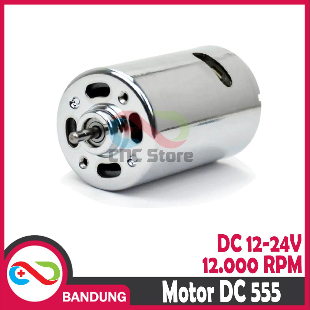 MOTOR DC 555 DOUBLE BEARING 12-24V HIGH TORQUE 12000RPM