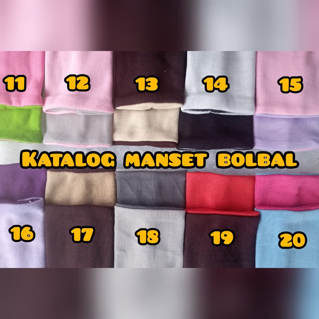 [HUSNA HIJAB] Manset Bolbal Ecer / Manset Bolak Balik Bahan Kaos Rib / Deker Kaos