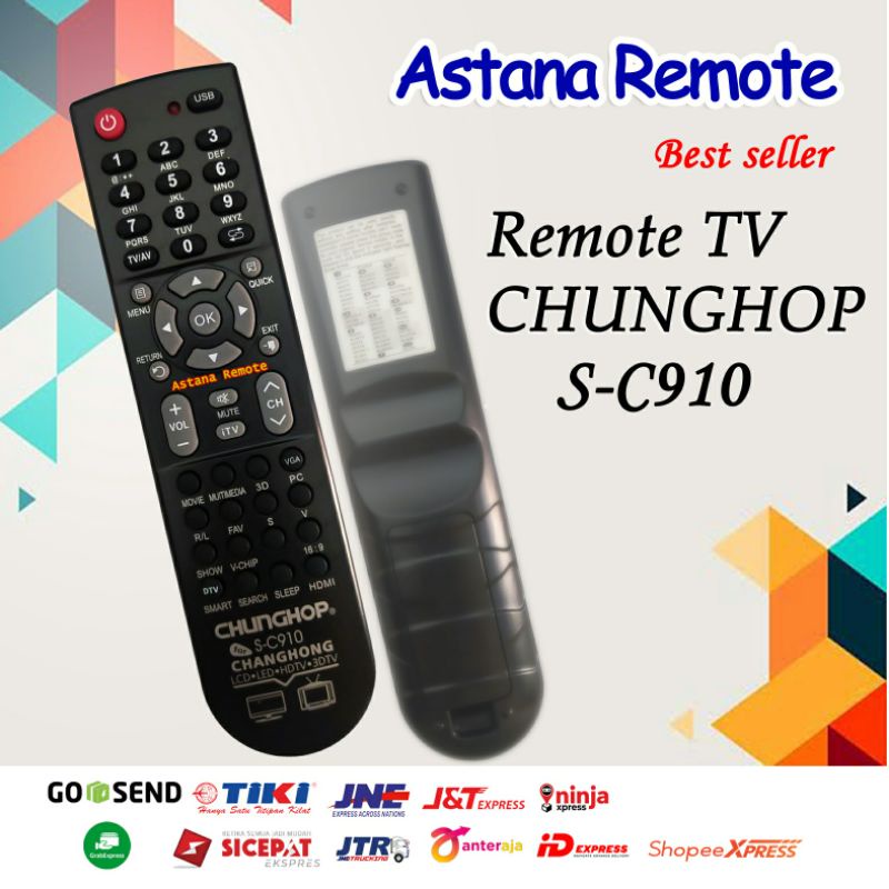 REMOTE TV LCD/LED HDTV CHANGHONG S-C910