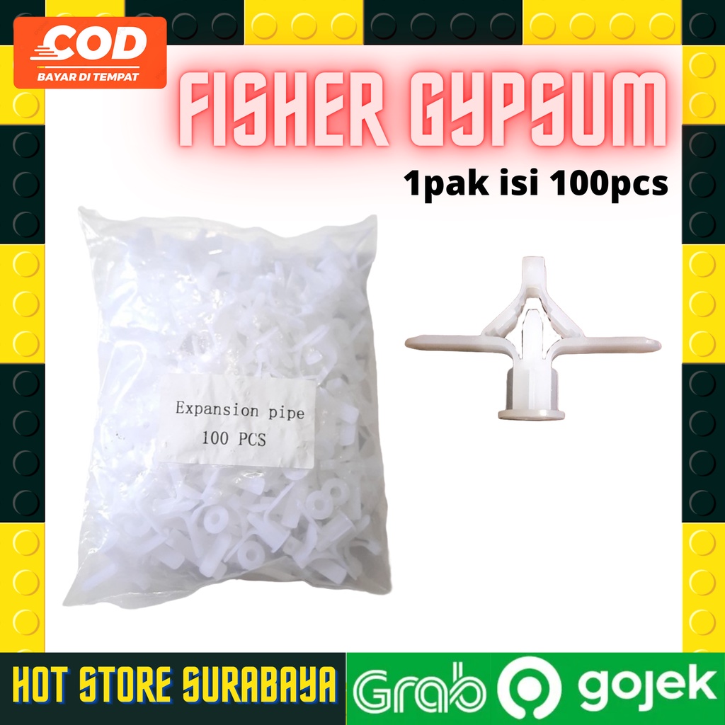 Pengunci Skrup Sekrup Gypsum Gipsum Butterfly Anchor Nylon Toggle Butterfly Isi 100pcs