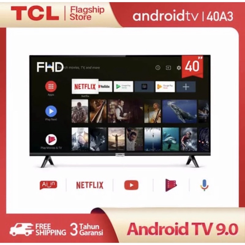 TV LED TCL ANDROID 40A3 NETFLIX YOUTUBE 40 inch