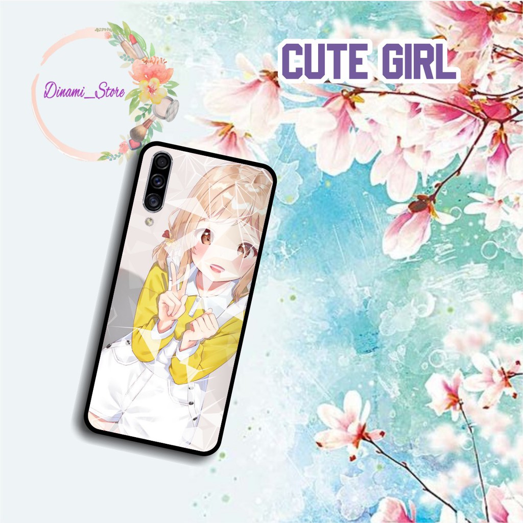 Softcase Diamond CUTE GIRL Oppo A3s A1k A5 A9 2020 A7 F9 A5s A31 A52 a53 A92 A37 A57 A59 A71 DST1697