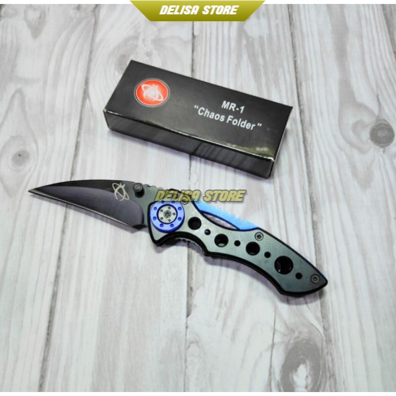 Pisau Lipat Mr 1 Chaos Biru Survival Outdoor Murah Shopee Indonesia