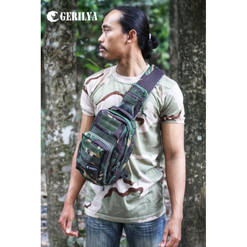 tas selempang pria/tas selempang army/waistbag pria/waistbag tactical Combata (tas kualitas premium)