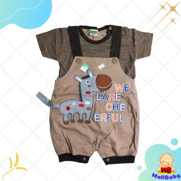 Baju Bayi Laki Laki 0-6 Bulan Baju Kodok Bayi Laki Laki 6-12 bulan Lucu Murah Adem Cute Pony