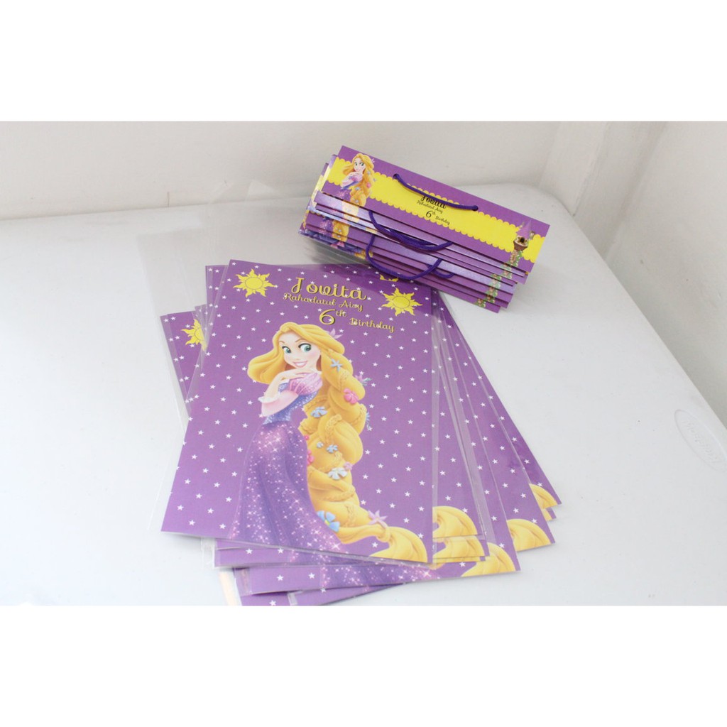 

plastik snack prinses rapunzel / plastik bingkisan snack rapunzel / kantong snack rapunzel