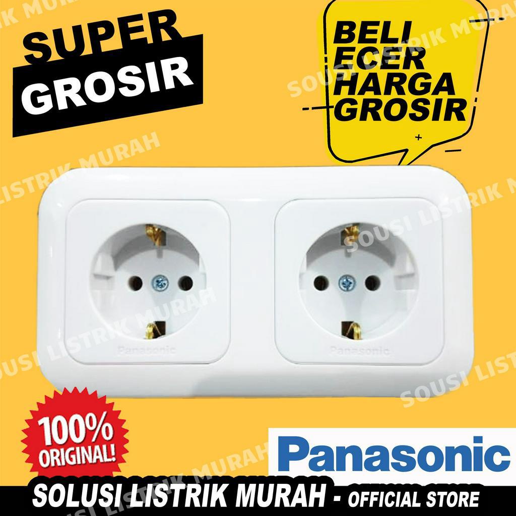 Panasonic IB Stop Kontak Double Non CP Putih Inbow Tanam WEJP 11322-7 Stopkontak Ganda Dobel