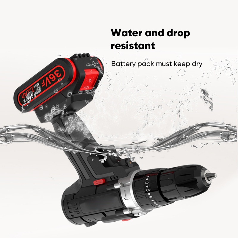 Smartfish 68V Mesin Bor Tangan Bor Listrik Handheld Power Impact Drill Set