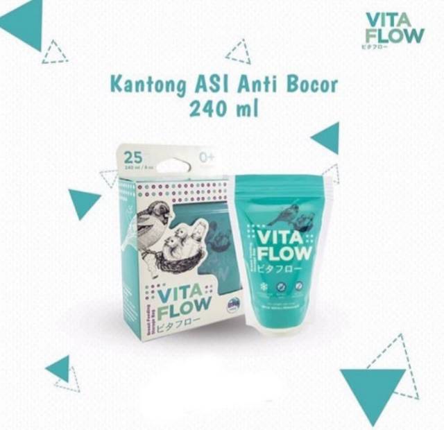 Paket Bundling Vitaflow Kantong ASIP 240ml free botol ASI Vita Flow