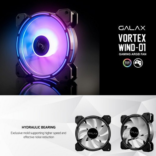 GALAX Vortex Wind-01 (VW-01) ARGB 12CM Fan 1100RPM