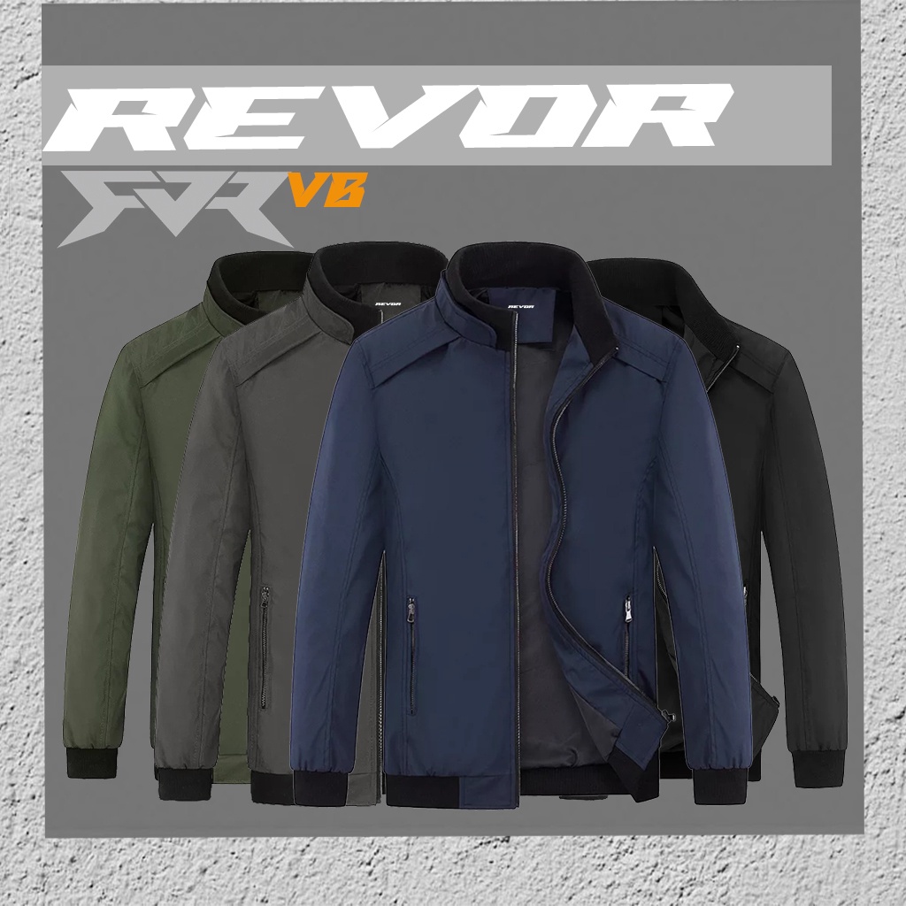 Revor VB Jaket Motor Styles Waterproof Pria Army/gray/navy/black