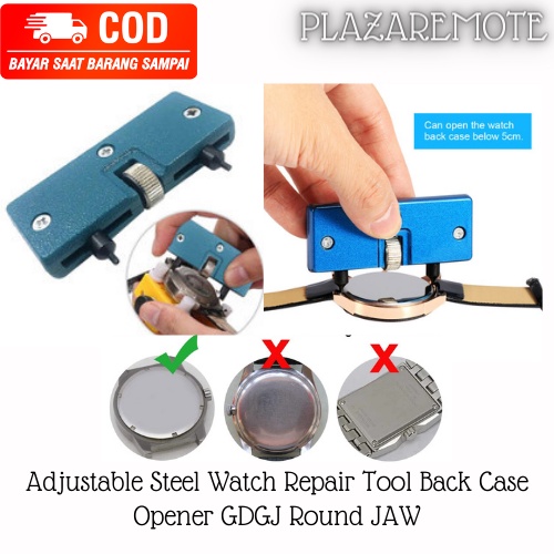 CASE OPENER ALAT PEMBUKA JAM TANGAN SISTEM DERAT SCREW CASE REMOVER BIRU