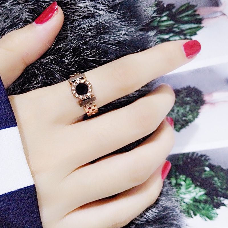 Cincin Titanium Bvl Rosegold Wanita Korean Anti Karatan