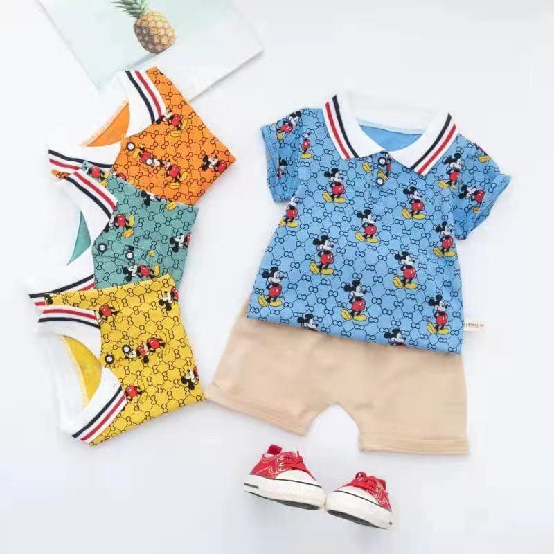 Promo 1-4Th Setelan Anak Kaos Berkerah Motif Tiger / Baju Anak Berkualitas , Lembut