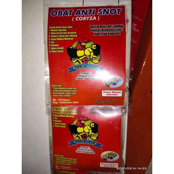 OBAT ANTI SNOT AYAM PANCA JAYA