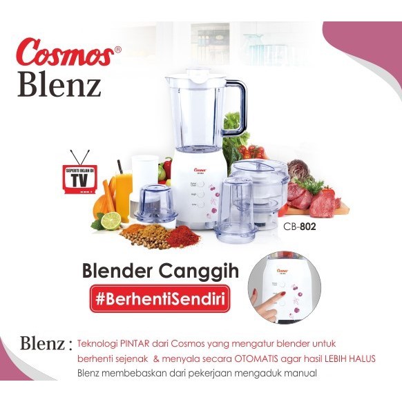 BLENDER / BLENZ COSMOS CB-802 / CB802 / CB 802 - 1.2 LITER ( 1,2 L ) ORIGINAL ( ORI )100% TERMURAH