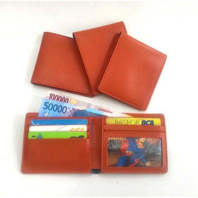 Jual Dompet Pria Orange Mango Laki Laki Men Wallet Men Wallets Unisex Kartu Kwalitas Terbaik