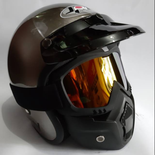 Helm JPN ARC GRANITO DENGAN GOGGLES MASK