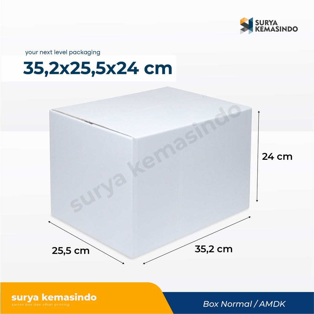 

Kardus 352X255X240 mm (maliki) Karton/paking/Box/Polos/Normal/Oleh Oleh