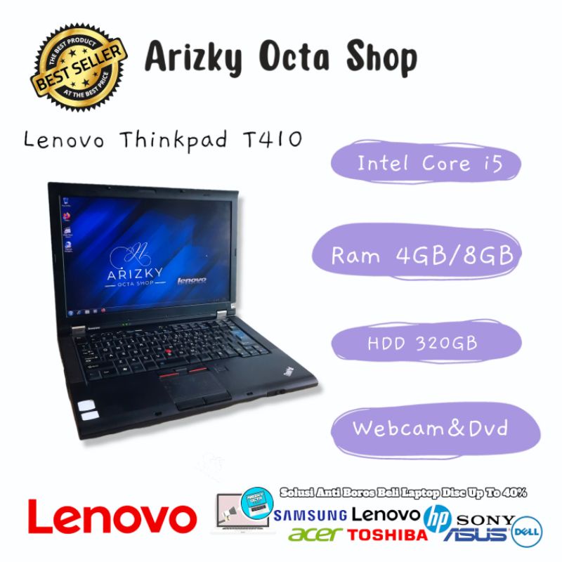 Laptop SECOND-BEKAS Intel Core i5 Lenovo Thinkpad ram 4GB Lcd 14&quot; mulus murah bagus ready stok