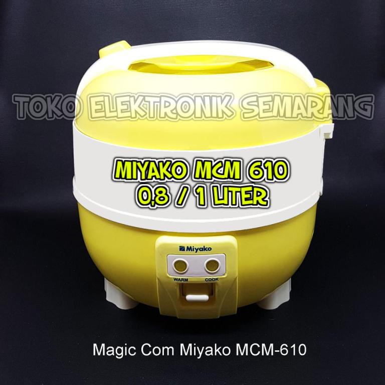 MIYAKO MCM 610 1 LITER MAGIC COM MAGIC WARMER 3IN1 MEMASAK MENGHANGATKAN MENGUKUS LOW WATT