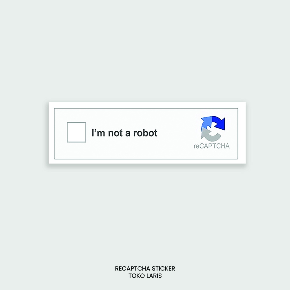 Sticker &quot;reCAPTCHA&quot; Untuk Laptop, Tumblr, Helm, Case | Sticker Laptop, Sticker Tumblr