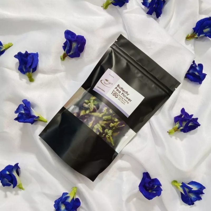 

BUNGA TELANG KERING Teh Bunga Telang Butterfly Pea Flowers 10gr Kemasan Pouch