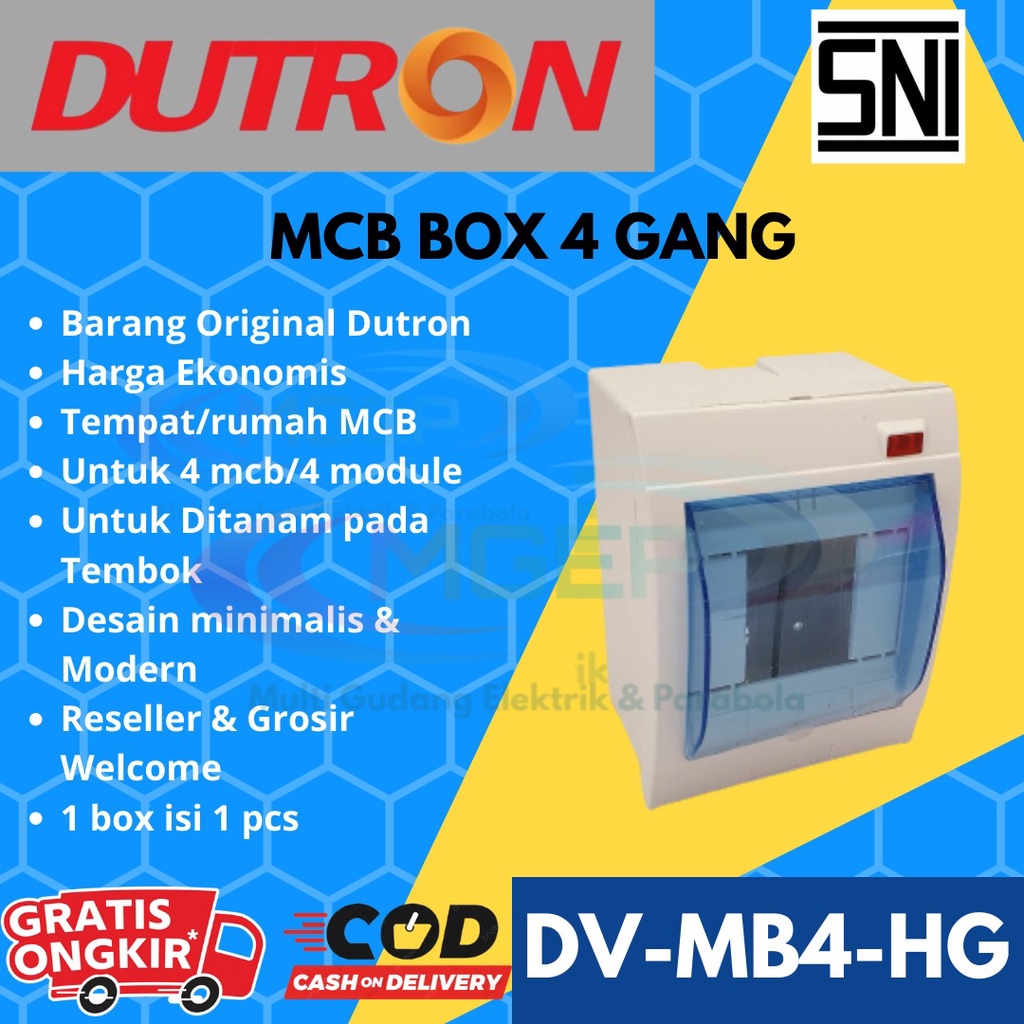 Dutron MCB Box 4 gang DV MB4 HG MCB 4 Module