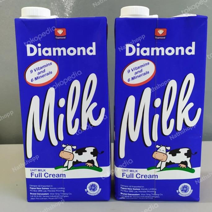 

BISA COD Susu UHT Diamond Full Cream 1 Liter 1 Dus Karton - Khusus Gojek Grab - Botol