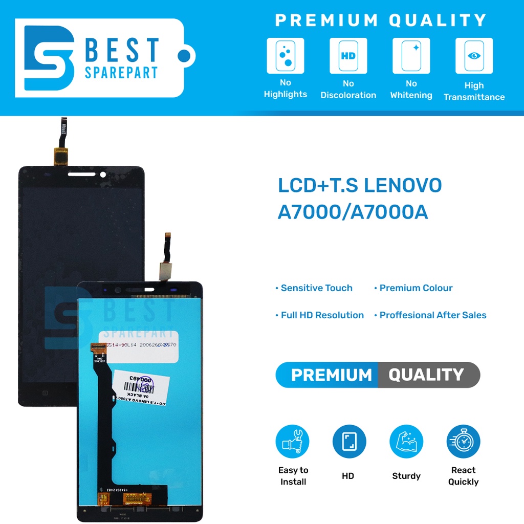 LCD TOUCHSCREEN LENOVO A7000 / A7000A BLACK