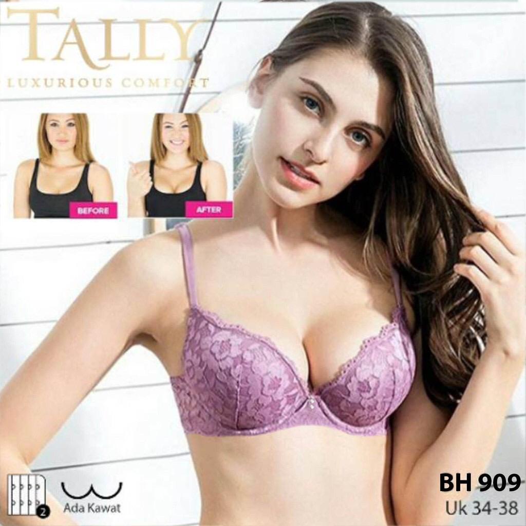 BH TALLY 909 ORIGINAL BUSA TEBAL KAWAT PUSH UP BRUKAT | BRA PUSH UP TALLY 909 BRUKAT - ALLY BRA BH 909 I CUP B | BUSA TEBAL / PUSH UP BRA I ADA KAWAT I SIZE 34-38TALLY Bra Kawat Bahan Brokat Busa Tebal Cup B Kait 2 Push Up BH 909 - Bh busa tebal Bh pushUP