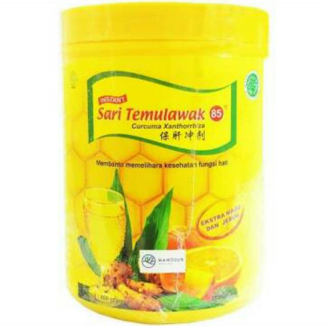 

Kemasan botol Sari Temulawak 85 Obat Herbal Hati/Hepatitis