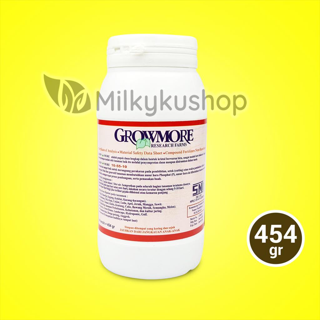 PUPUK GROWMORE 10-55-10 NPK AKAR BUNGA BUAH 454 GRAM KEMASAN BOTOL