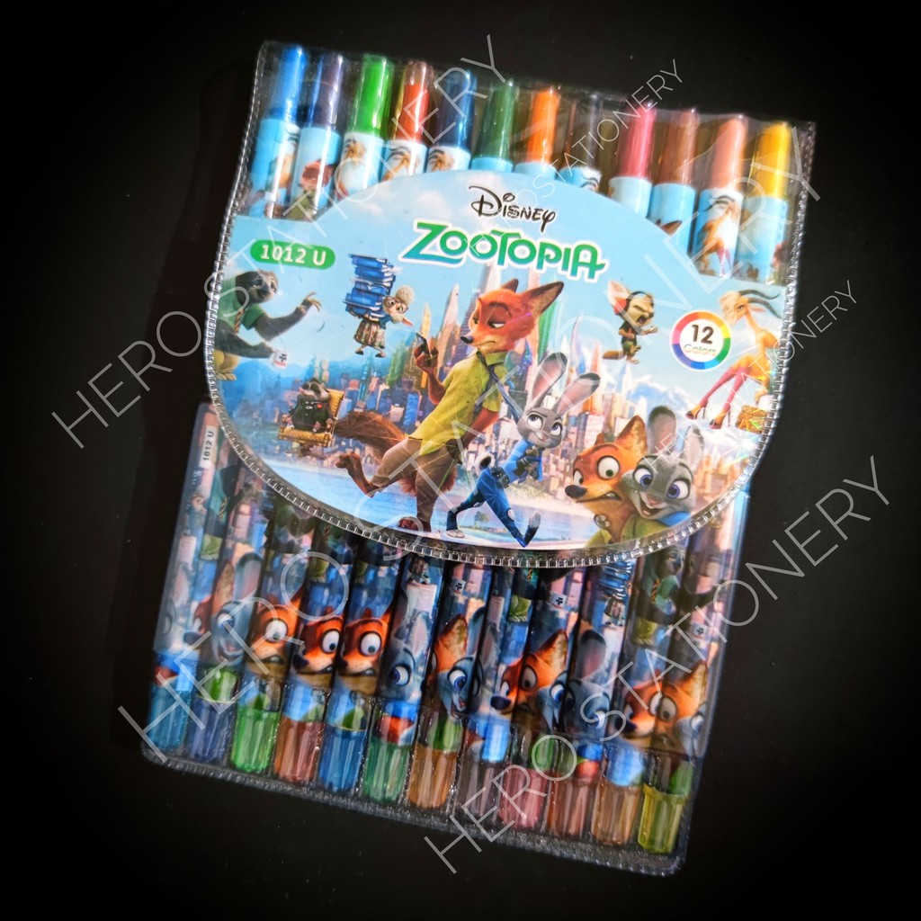 

Krayon putar zootopia 12 warna rolling crayon