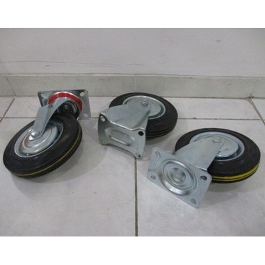 XP TOOL Roda Karet 8 inch/Roda Trolley/Roda Gerobak Hidup Mati***TOP