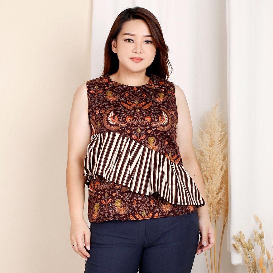 Pretty Batik BECCA Atasan Big Size - Batik Modern Jumbo