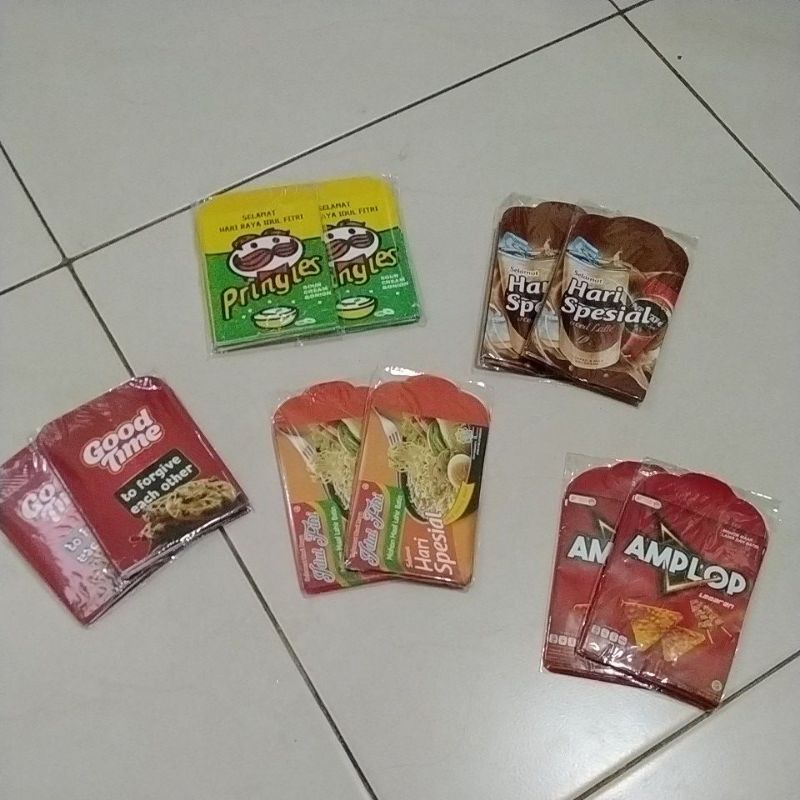 Amplop Lebaran Karakter Snack Kekinian