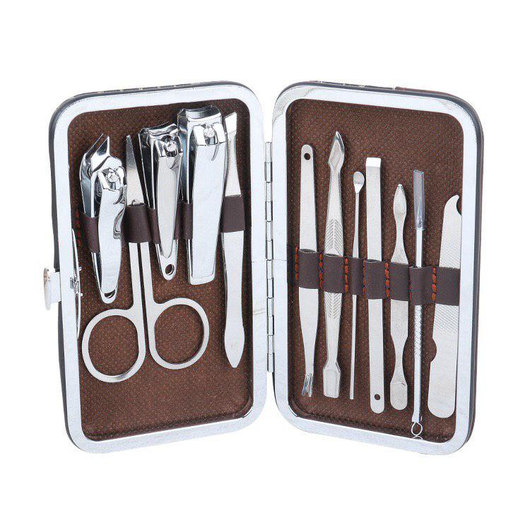 Cod Peralatan Menicure 12in1 Mini Stainless Stell Gunting Kuku Portable Tools Set Dengan Dompet