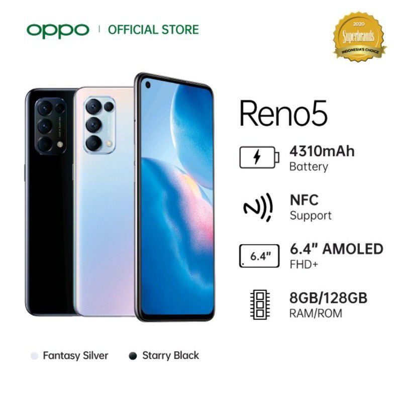 Oppo Reno 5 8GB+128GB [Garansi Resmi Oppo]