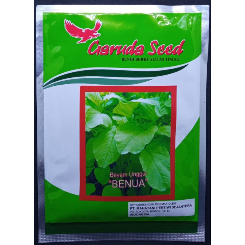 Benih bibit BAYAM Hijau BENUA isi 50 gr | Benih Garuda seed BENUA