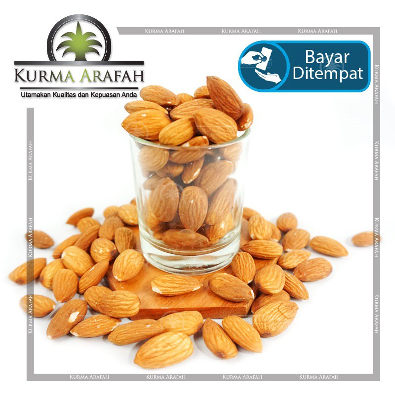 Kacang Almond Kupas Mentah 500gr