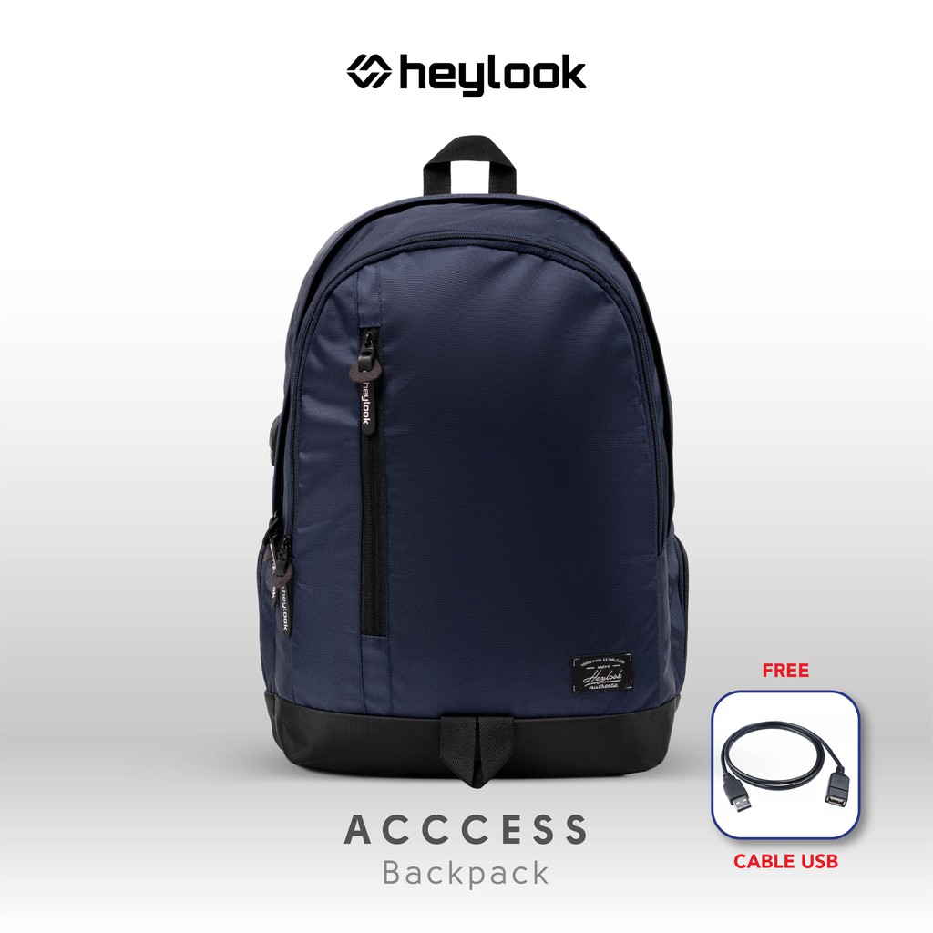 [BISA COD] Tas Ransel Laptop Ransel Kuliah Murah Tas Punggung USB Backpack Sekolah Unisex