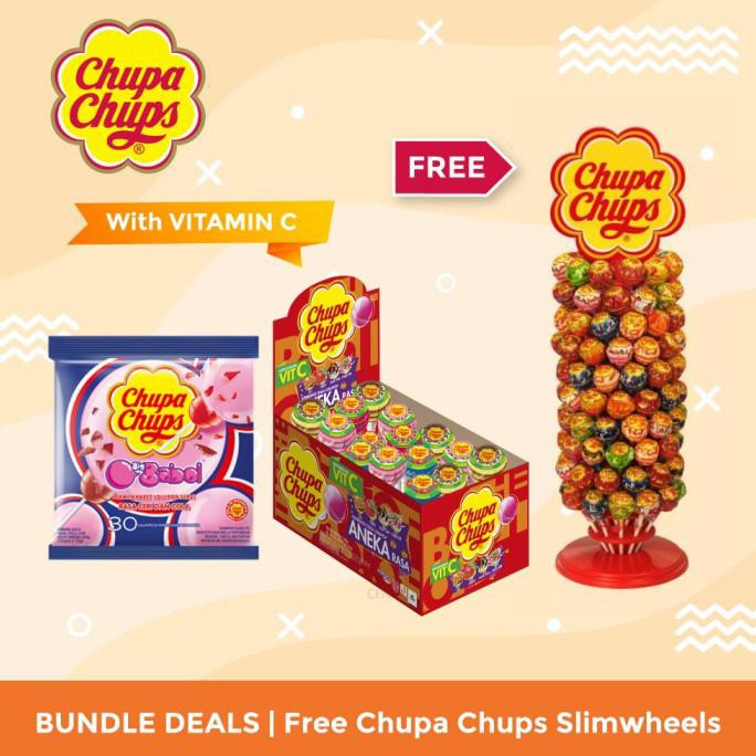 

TERLARIS CHUPA CHUPS BUNDLE DEALS CLASSIC DAN GUM FILLED FREE SLIMWHEELS